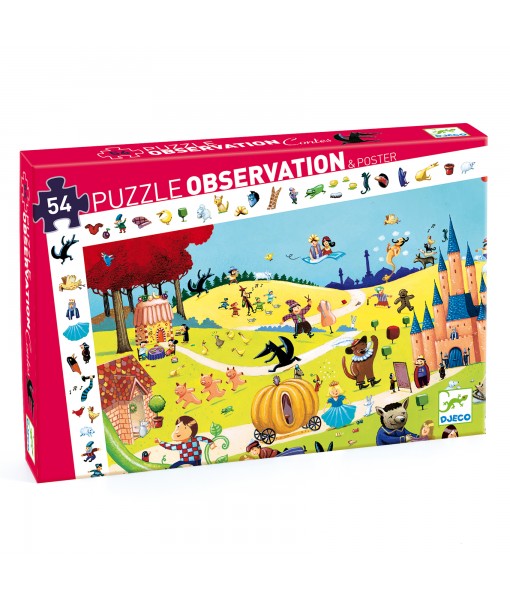 Puzzle observation Les contes - 54 pièces