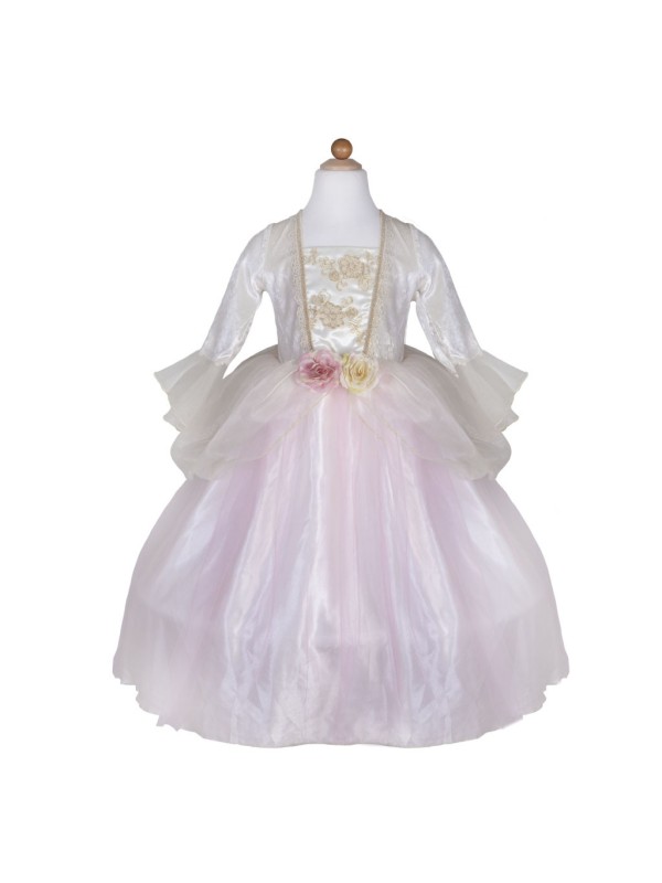 Robe princesse rose et or 7-8 ans