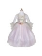 Robe princesse rose et or 7-8 ans