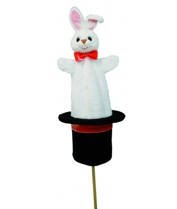 Marotte lapin dans chapeau...