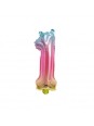 Ballon Mylar chiffre 1 irisé pastel