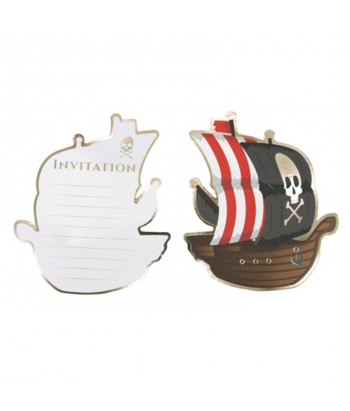Invitations pirate (x 8)