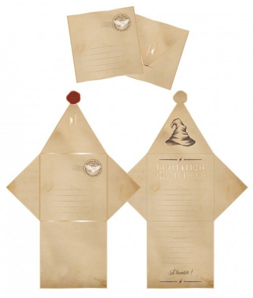 Invitations avec enveloppes apprenti sorcier (x 8)