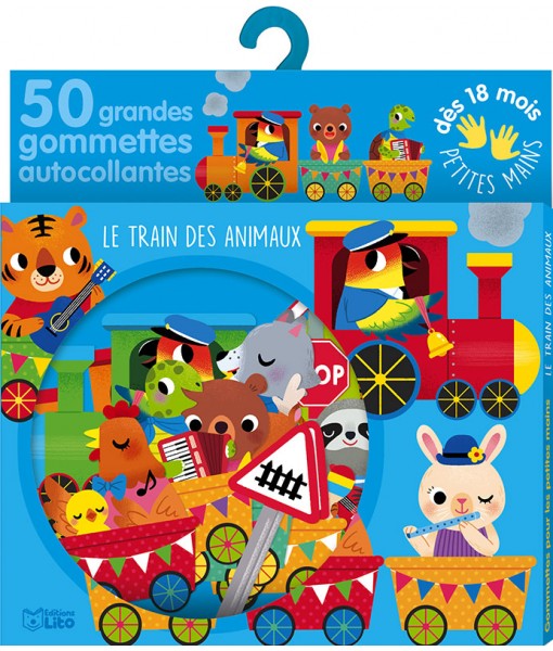 Gommettes petites mains - Le train des animaux