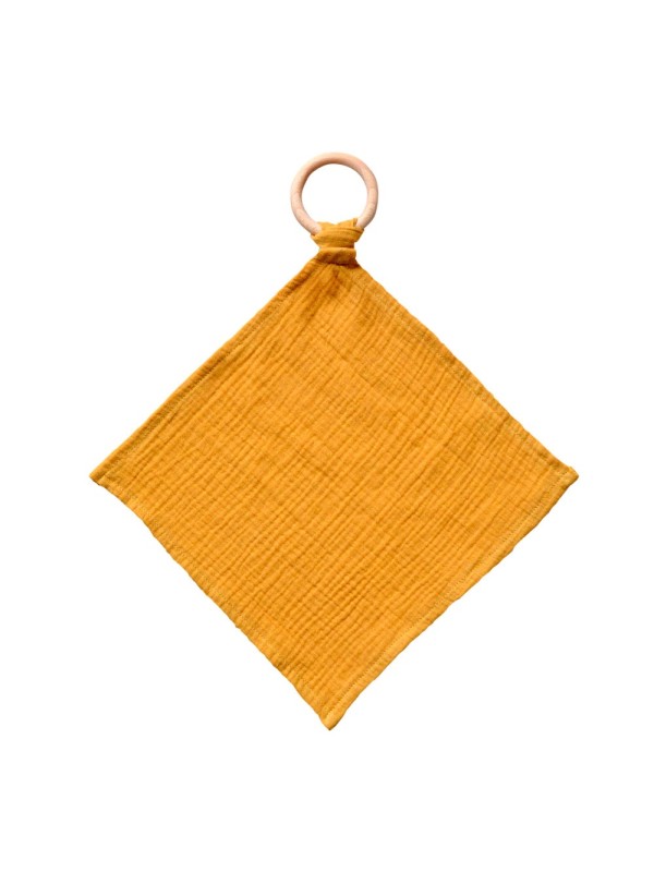 Anneau bois & coton ocre