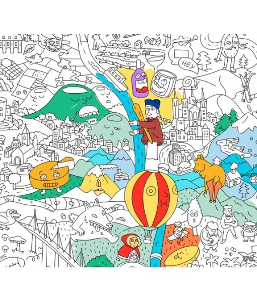 Poster géant à colorier - France