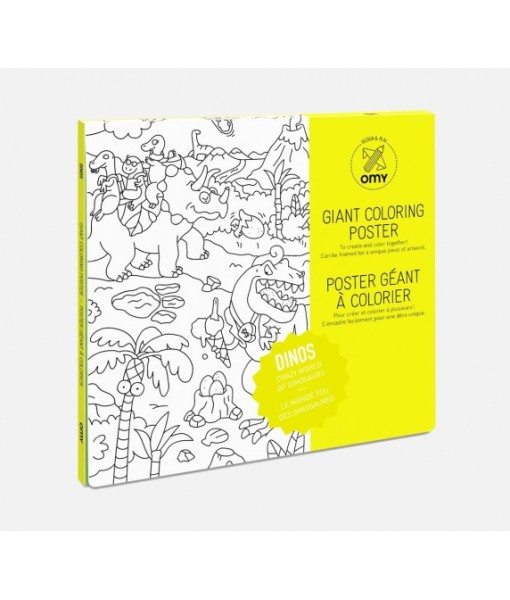 Poster géant à colorier - Dinos