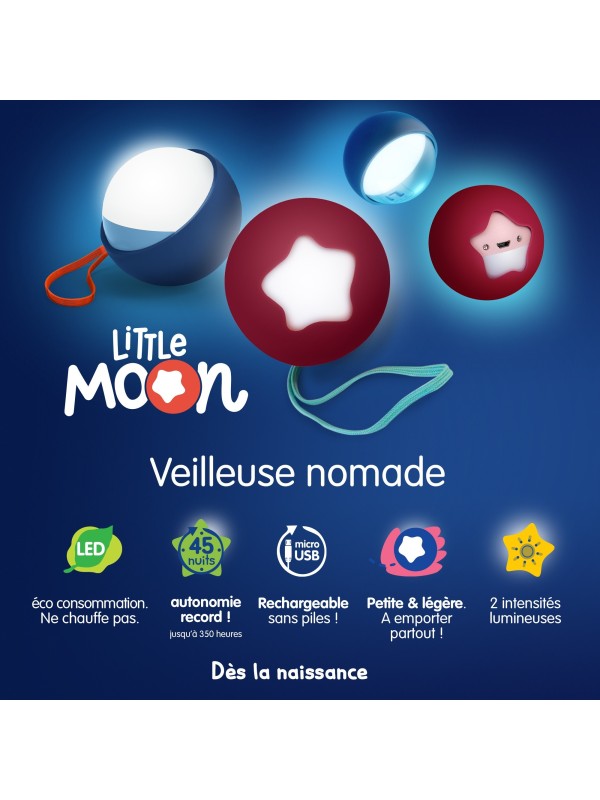Veilleuse nomade Little Moon bleue