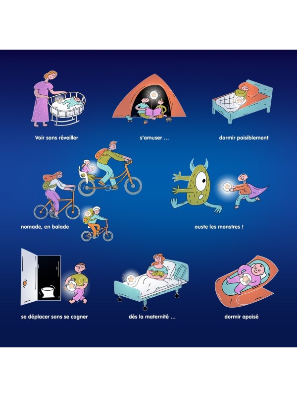 Veilleuse nomade Little Moon bleue