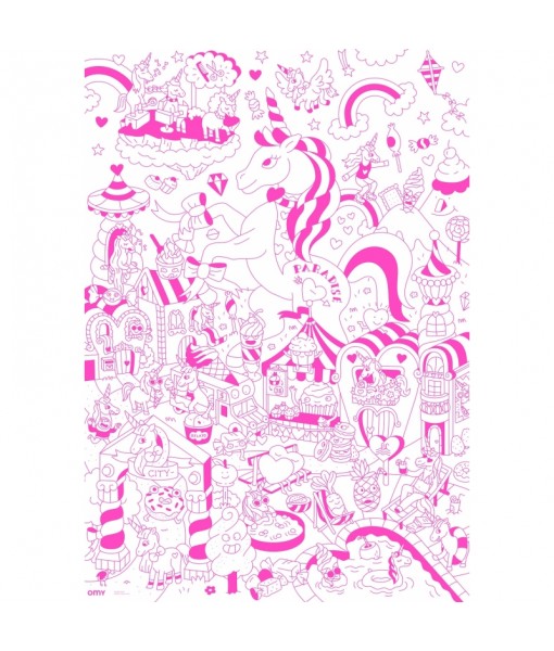 Poster géant à colorier - Lily