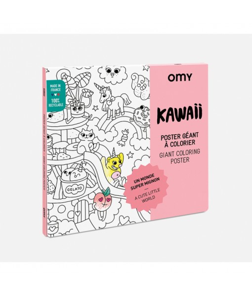 Poster géant à colorier - Kawai
