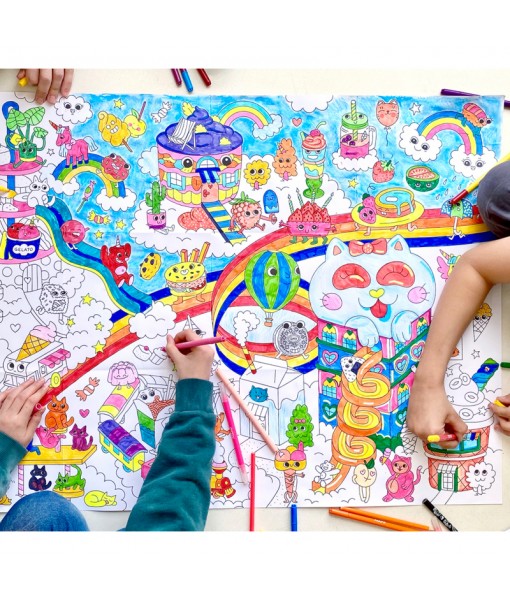 Poster géant à colorier - Kawai