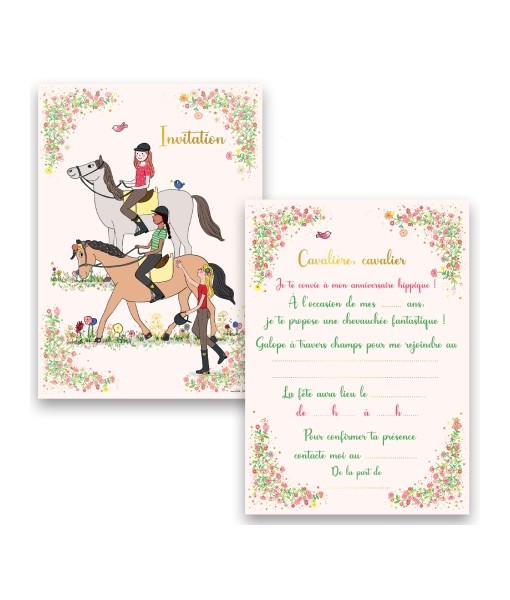 Invitations équitation (x8)