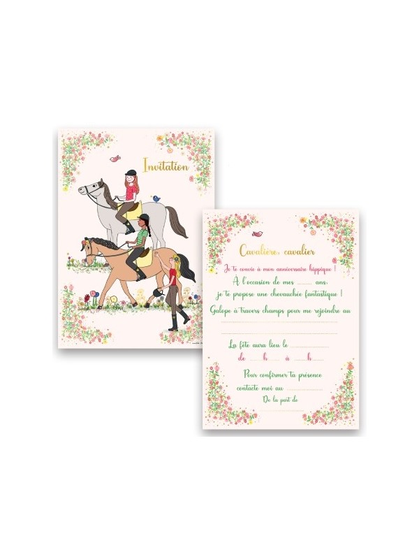 Invitations équitation (x8)