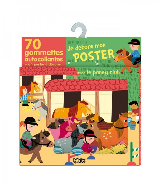 Je décore mon poster gommettes Poney Club