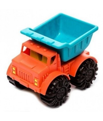 Mini camion benne orange/bleu