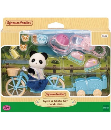 Fille panda et son vélo