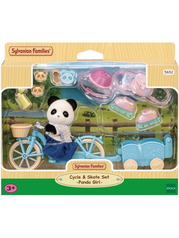 Fille panda et son vélo