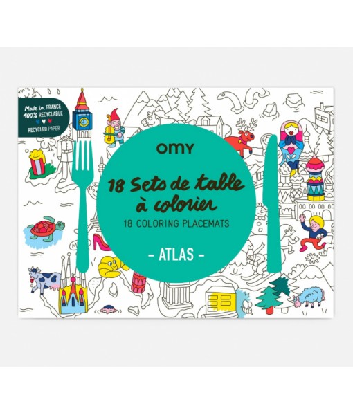 Set de table à colorier - Atlas