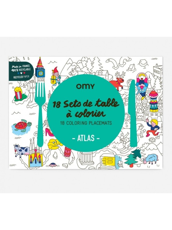 Set de table à colorier - Atlas