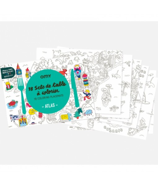 Set de table à colorier - Atlas