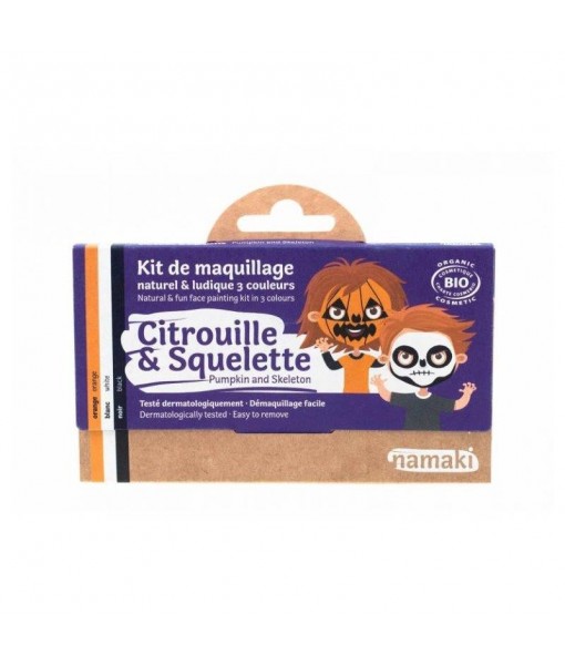 Kit 3 couleurs Citrouille et squelette Bio