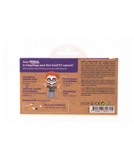 Kit 3 couleurs Citrouille et squelette Bio