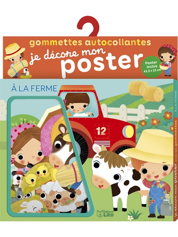 Je décore mon poster gommettes à  la ferme