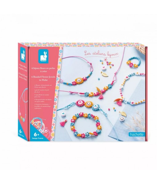 6 bijoux fleurs en perles à créer