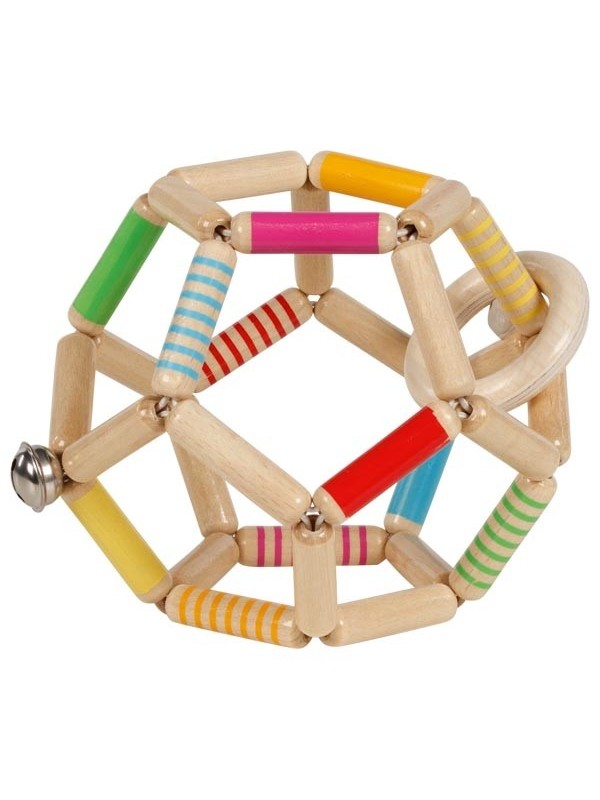 Hochet balle flexible rayé