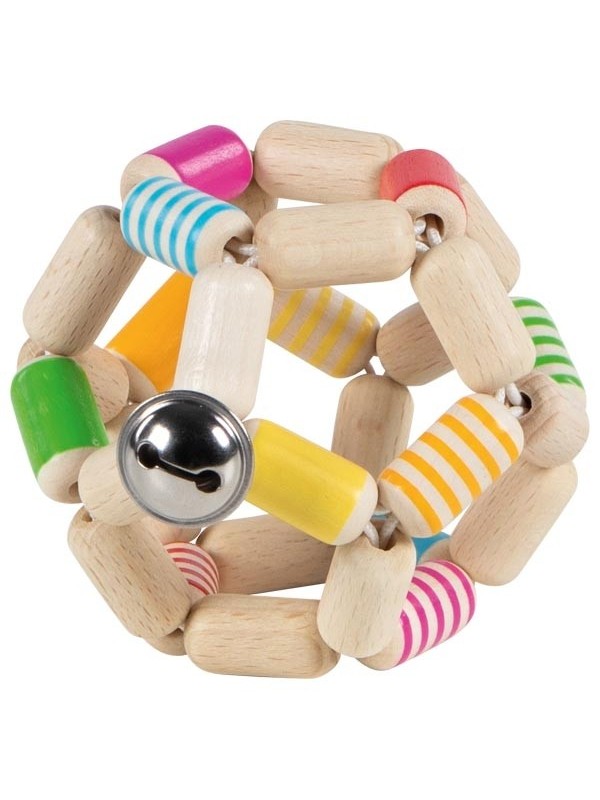 Hochet balle flexible rayé