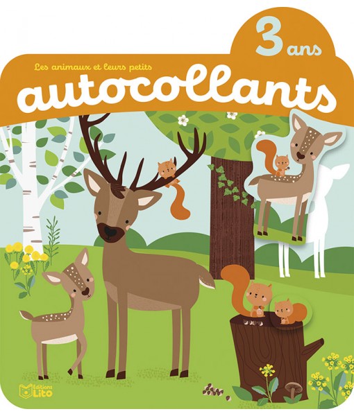 Autocollants 3 ans - Les animaux de la forêt et leurs petits