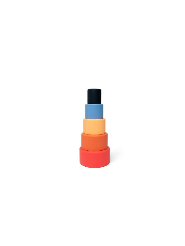 Little L - Bols empilable silicone orange et bleu