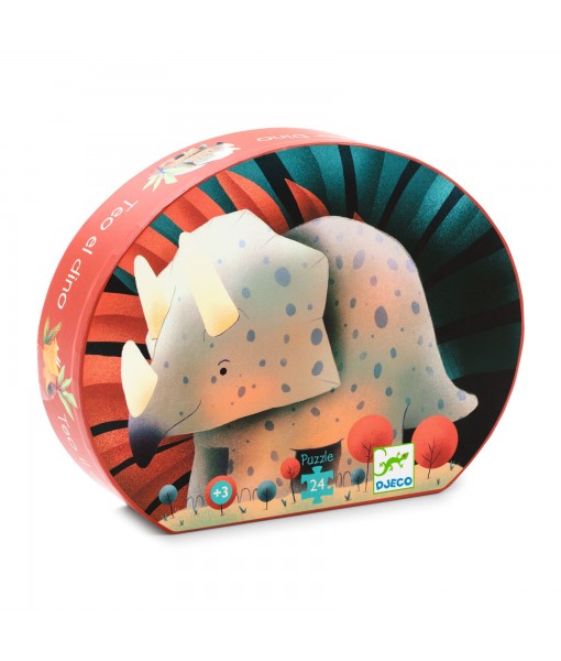 Puzzle silhouette Téo le dino - 24 pièces