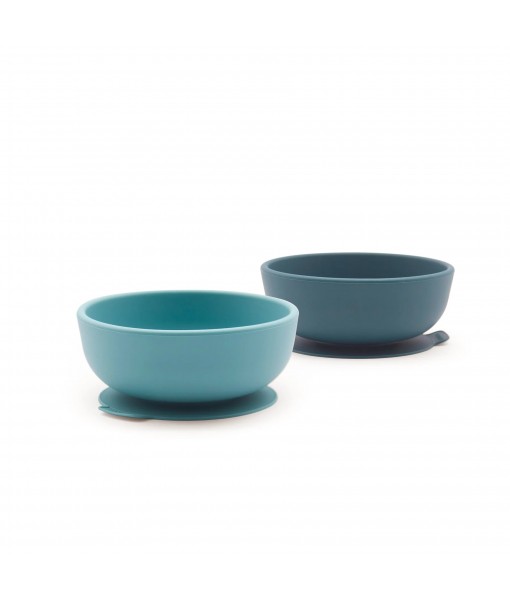 Bols ventouse (x2) bleu abysse et lagon