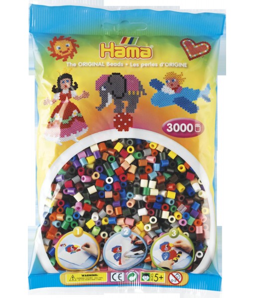 Perles à repasser 22 coloris (sachet de 3000 perles)