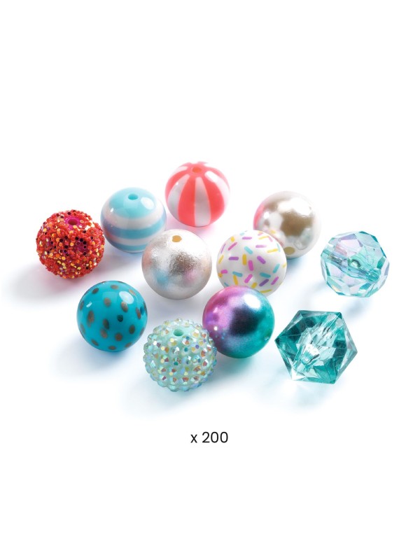 Perles bulles argent