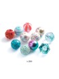 Perles bulles argent