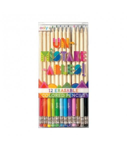 Etui 12 crayons de couleur effaçables