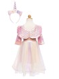 Robe de licorne avec ailes et coiffe 5-6 ans