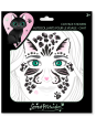 Autocollants pour le visage - chat noir