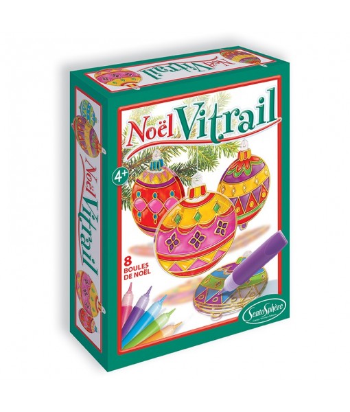 Noël vitrail - Fabrication de boules de Noël