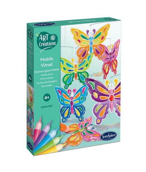 Mobile vitrail papillons