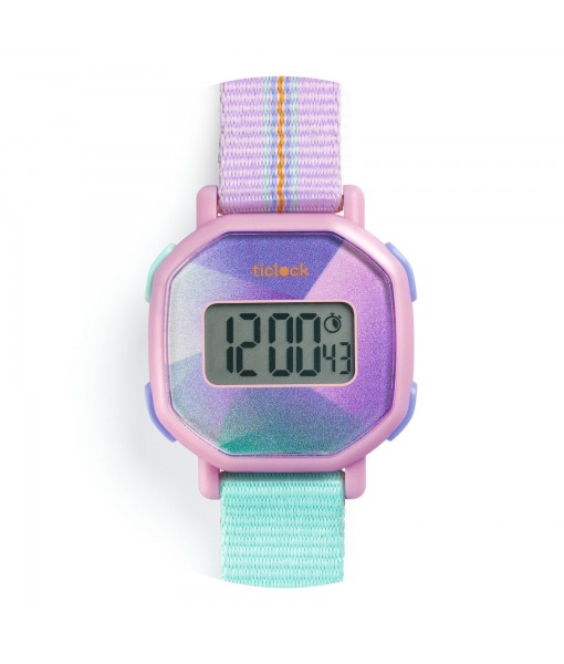 Ticlock - Montre digitale Purple prisma