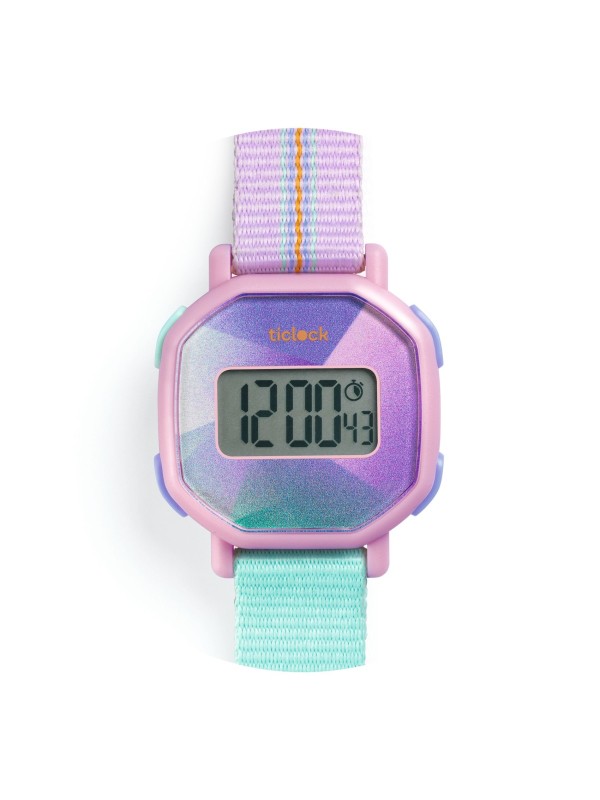 Ticlock - Montre digitale Purple prisma