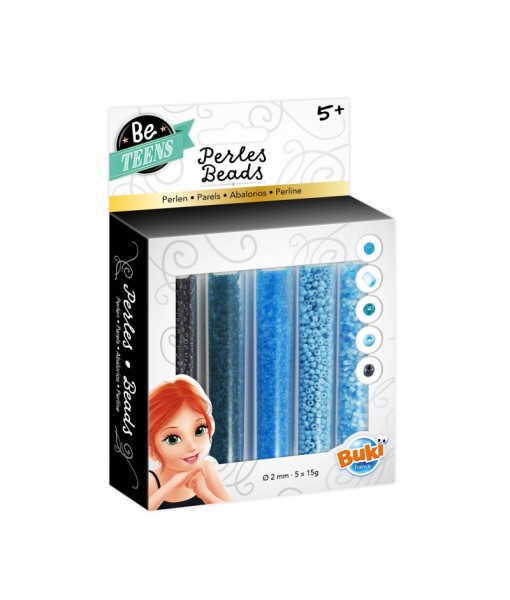 Tubes perles bleues