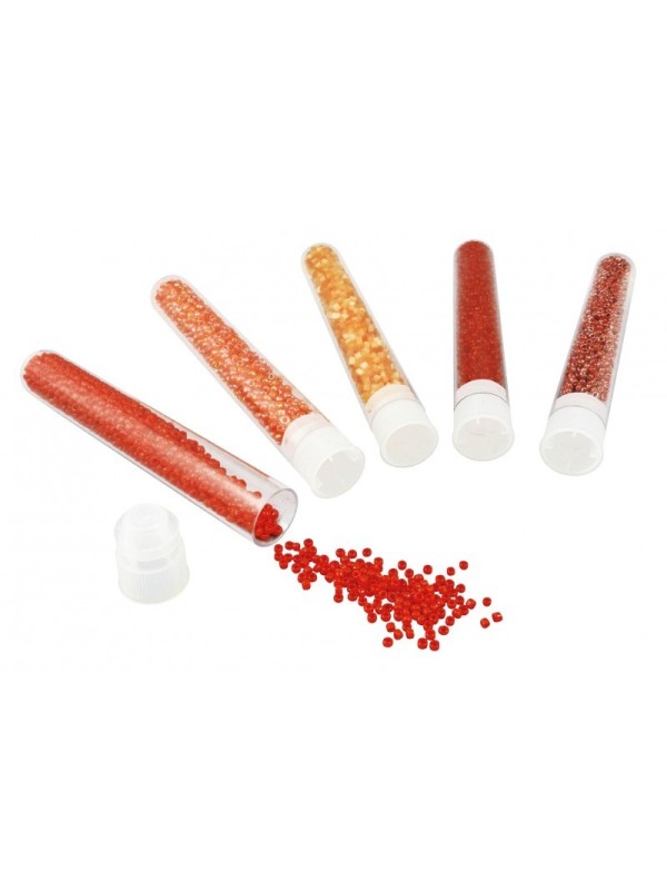 Tubes perles rouges