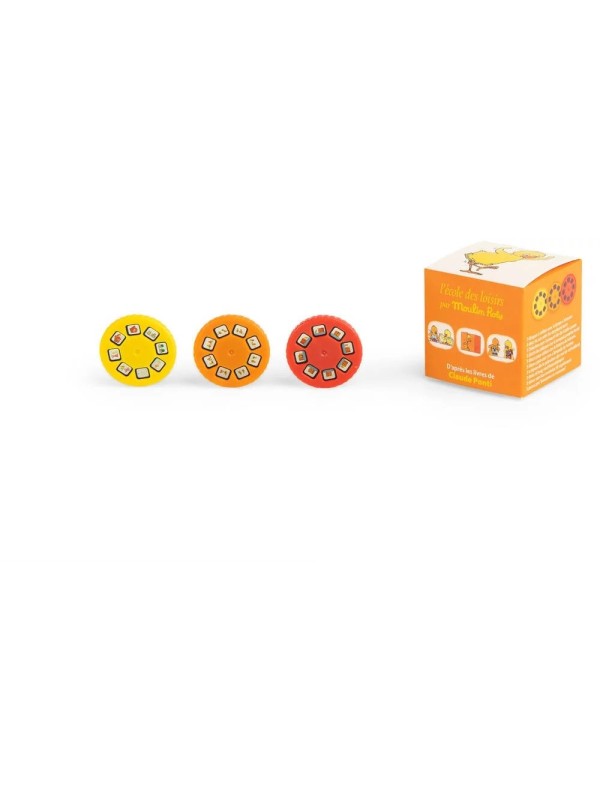 Boîte 3 disques pour lampe à histoires Tromboline et Foulbazar