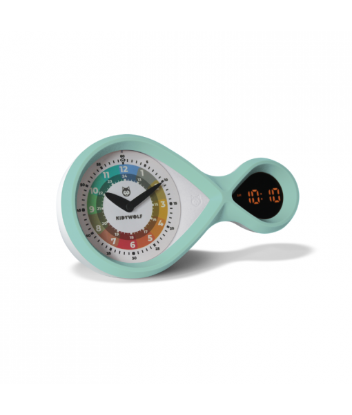 Réveil digital cyan