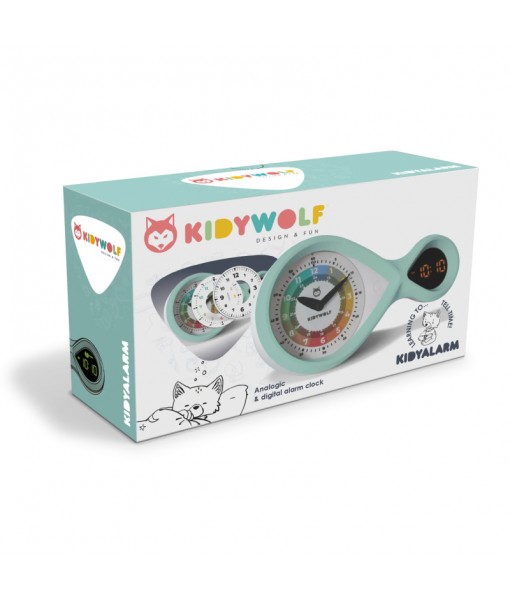 Réveil digital cyan